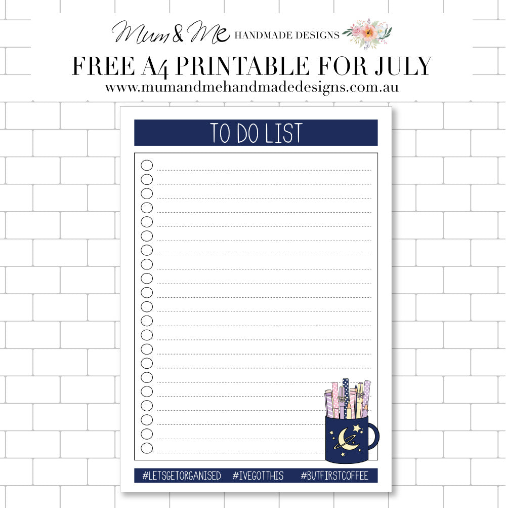 FREE PRINTABLE FOR JULY - TO DO LIST (NAVY)