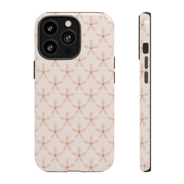 Phone Case: Pink Mustard Daisies