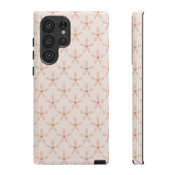 Phone Case: Pink Mustard Daisies