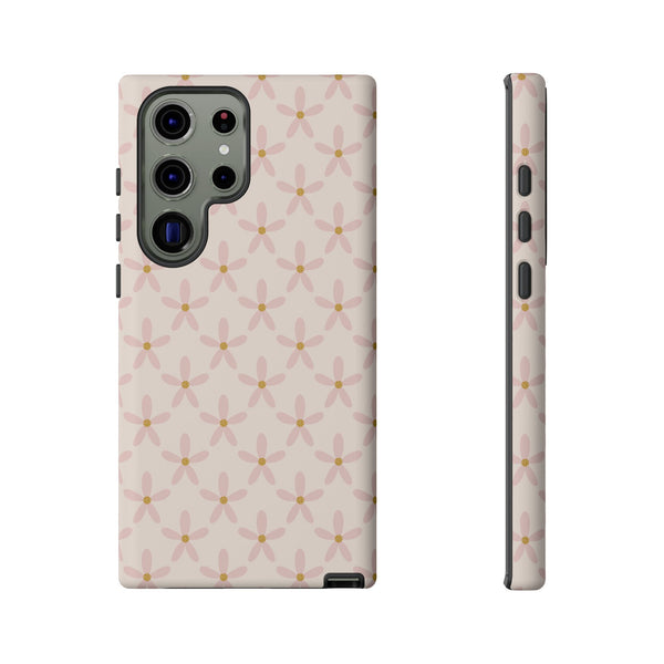 Phone Case: Pink Mustard Daisies