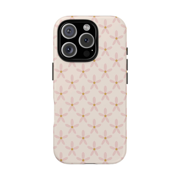 Phone Case: Pink Mustard Daisies