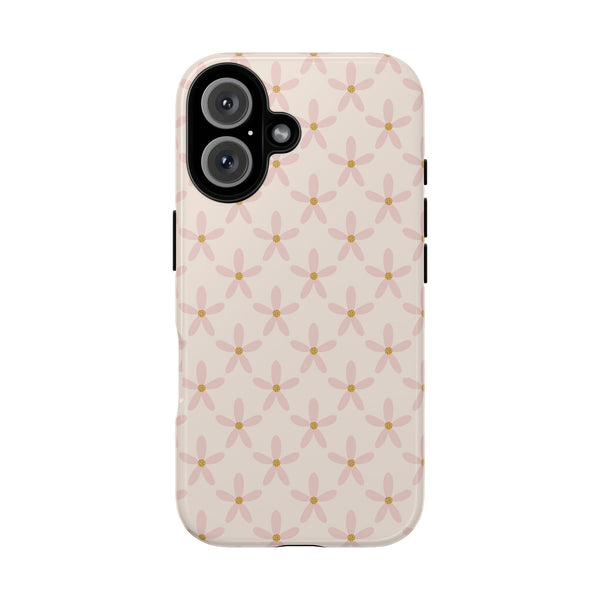 Phone Case: Pink Mustard Daisies