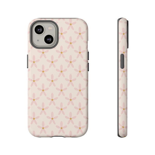 Phone Case: Pink Mustard Daisies