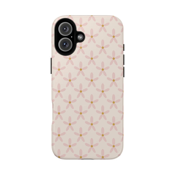 Phone Case: Pink Mustard Daisies