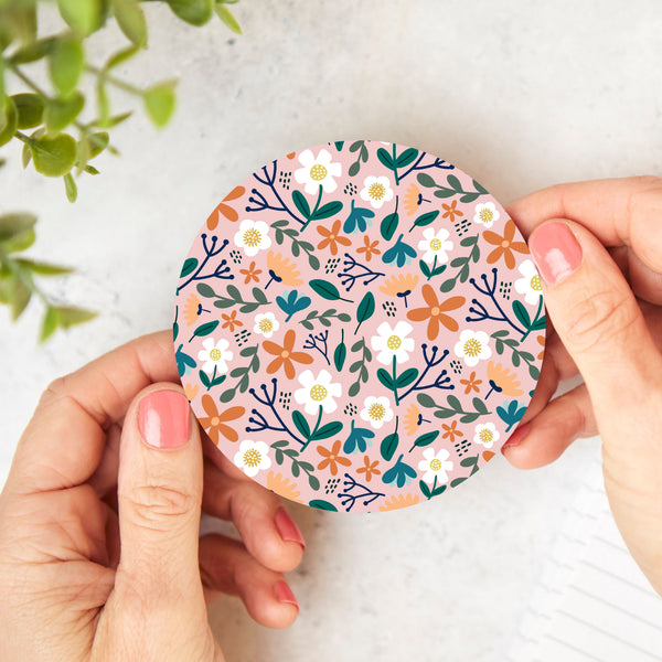 Coaster: Floral Pink