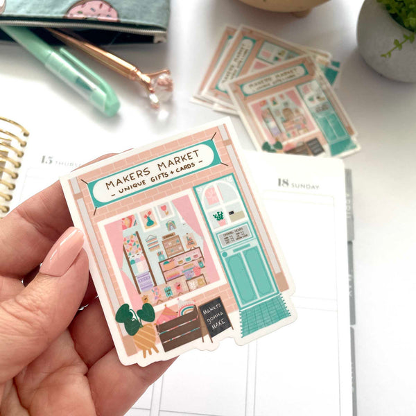 Die Cut Sticker: Makers Market