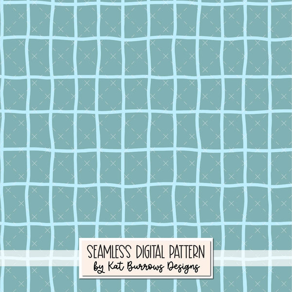 Digital Seamless Pattern: Book Store Grid