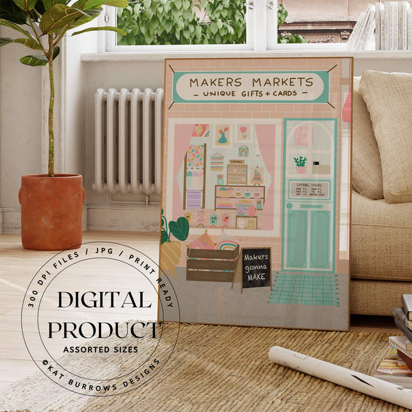 Digital Art Print: Makers Market