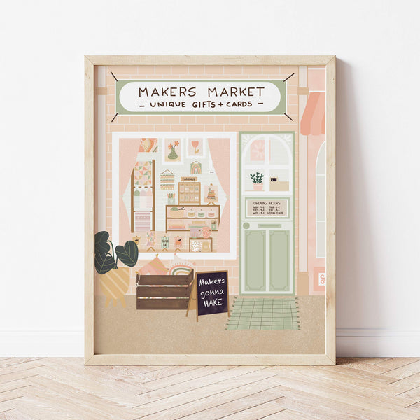 Art Print: Makers Market Peach