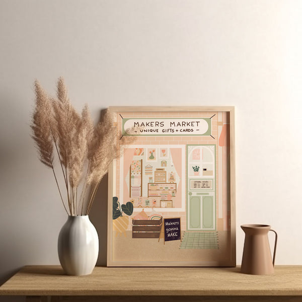 Art Print: Makers Market Peach