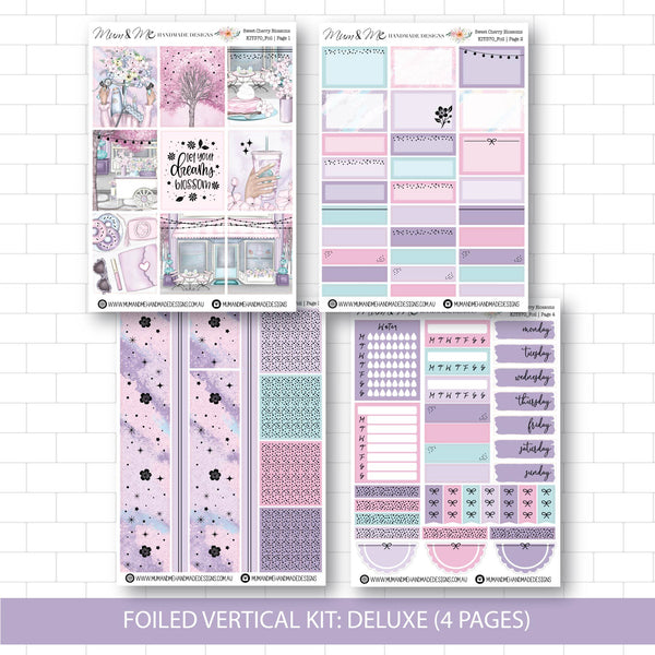 Deluxe Foiled Kit: Sweet Cherry Blossoms (SILVER FOIL)
