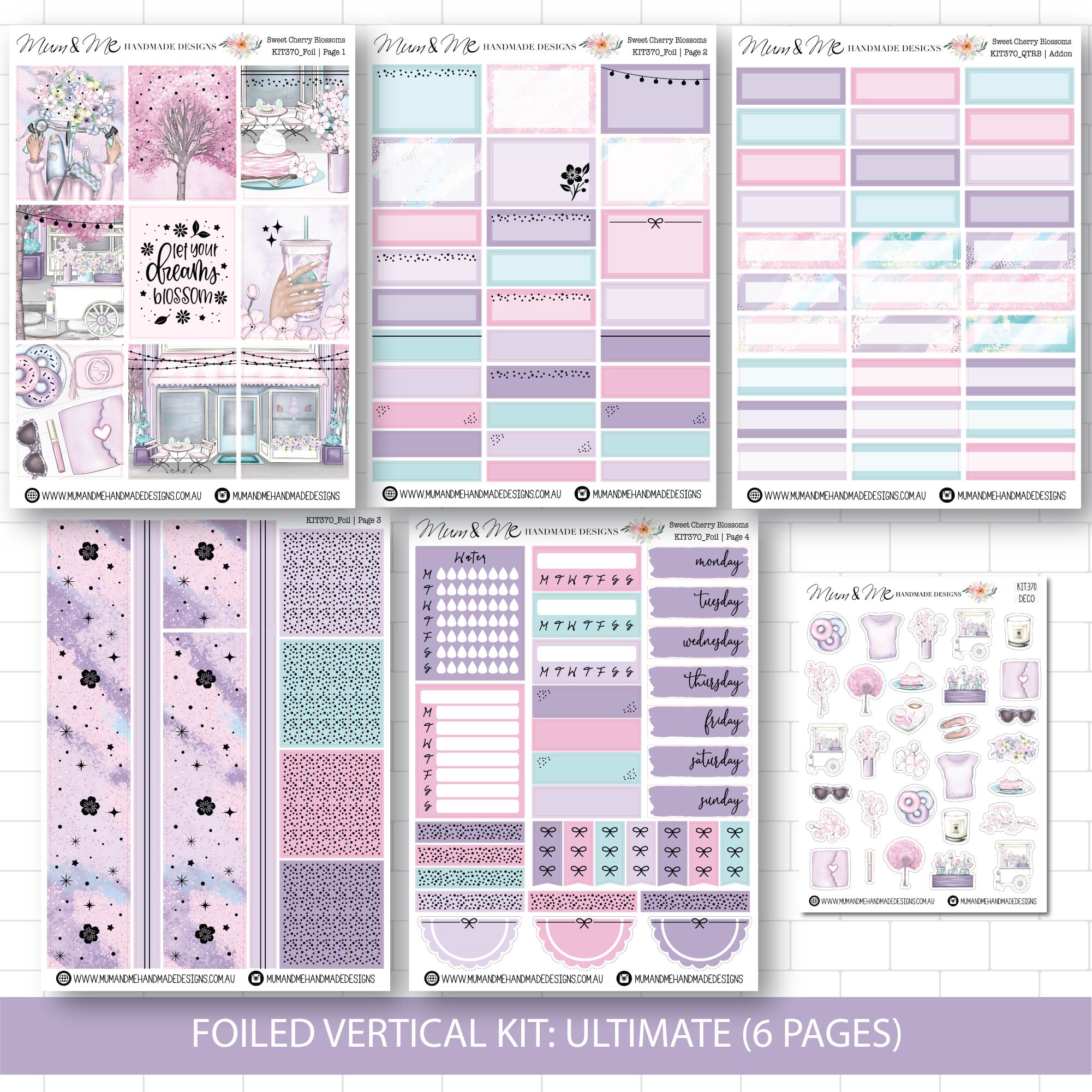 Ultimate Foiled Kit: Sweet Cherry Blossoms (SILVER FOIL)