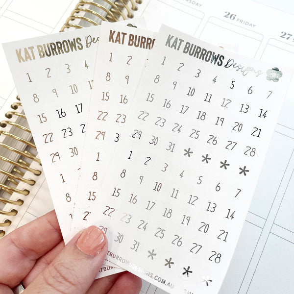 Stickers: FOILED Date Dots 1