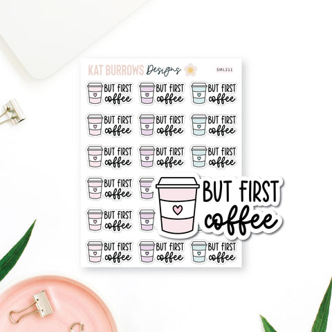 Stickers: But First Coffee 2