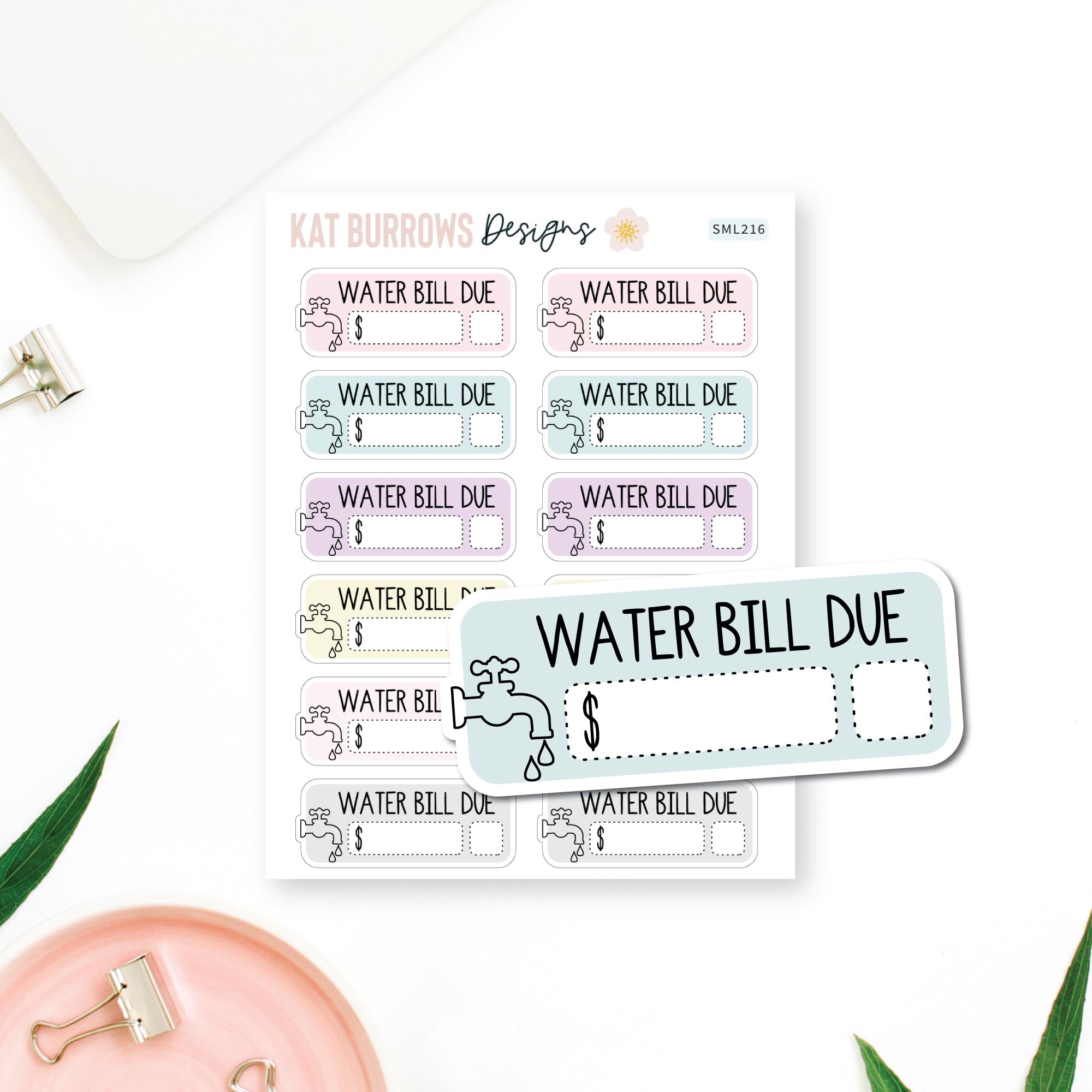 Stickers: Water Bill