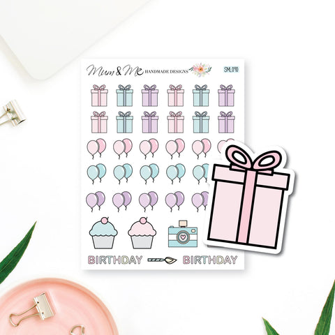 Stickers: Birthday Items